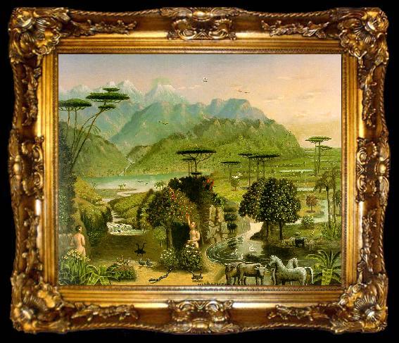 framed  Erastus Salisbury Field The Garden of Eden, ta009-2
